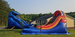 16' Blue Marble Single Lane Waterslide